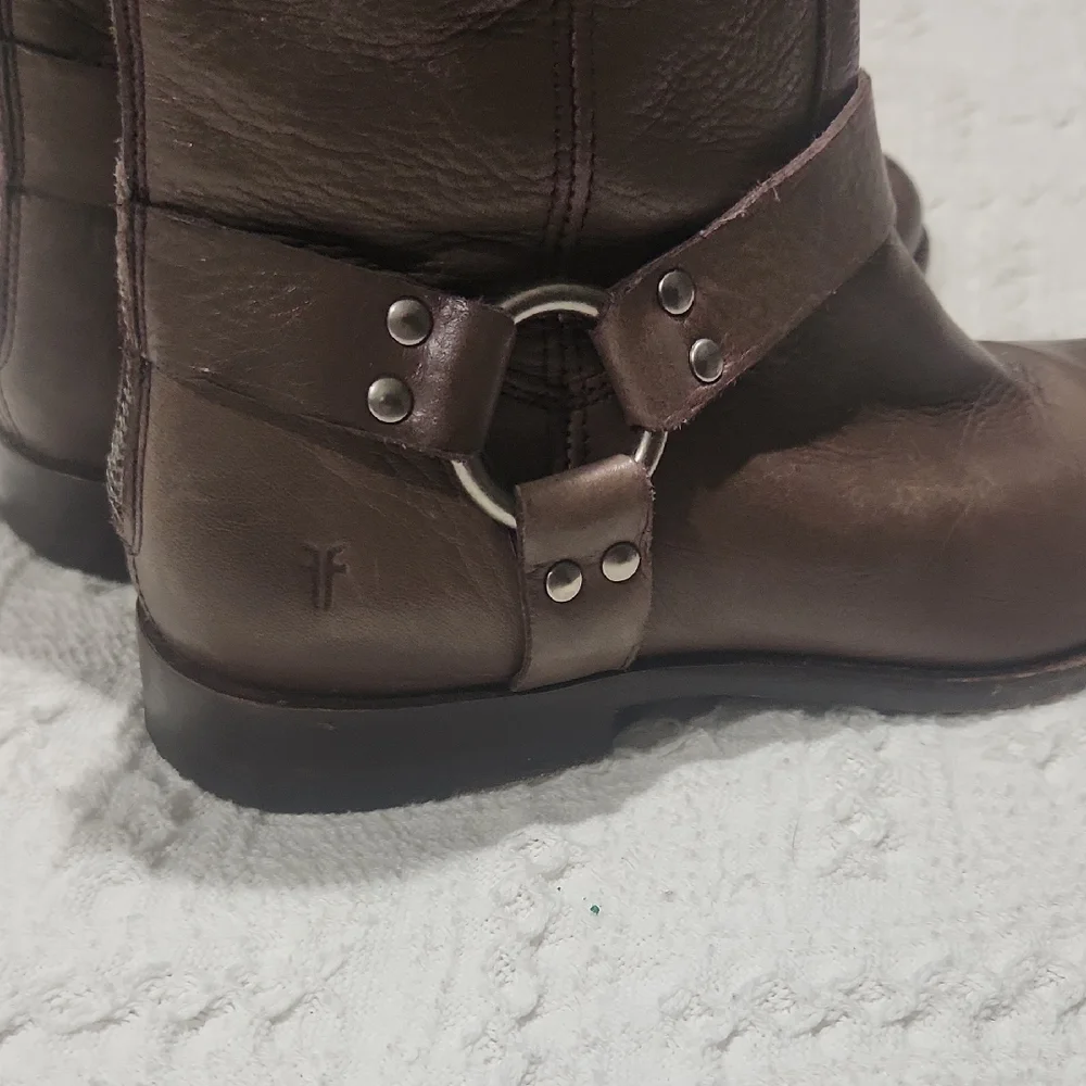 Frye Brown Leather Ankle Boots